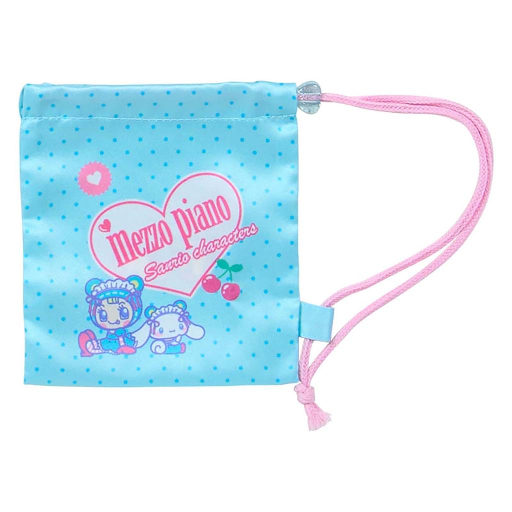 Sanrio mezzo piano secret mini drawstring bag featuring Sanrio 329070 characters,