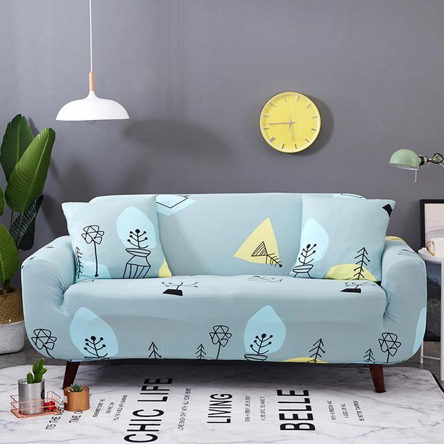 Elastic Sofa Slipcover Stretch Couch Cover Tight Wrap Sofa Covers For Living Room Sectional Furniture Armchairs 1 /2 /3 /4 -Seater
