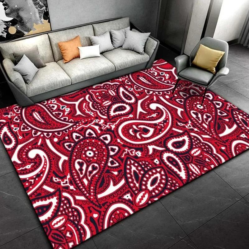 

Paisley Carpet Geometric Vortex Rug Classic Floral Mat Modern Minimalist Living Room Mat Home Decoration Floor Rug Home Bedroom 40x60cm