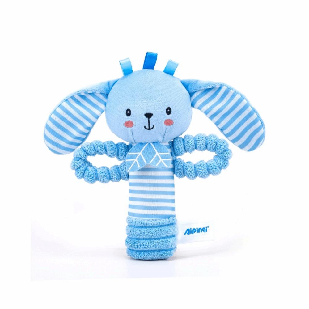 

Crinkle Plush Infant Hand Ring Hand Grip Early Educational Toy Soft Stuffed Animal Rattle Toddler Style 2 синій