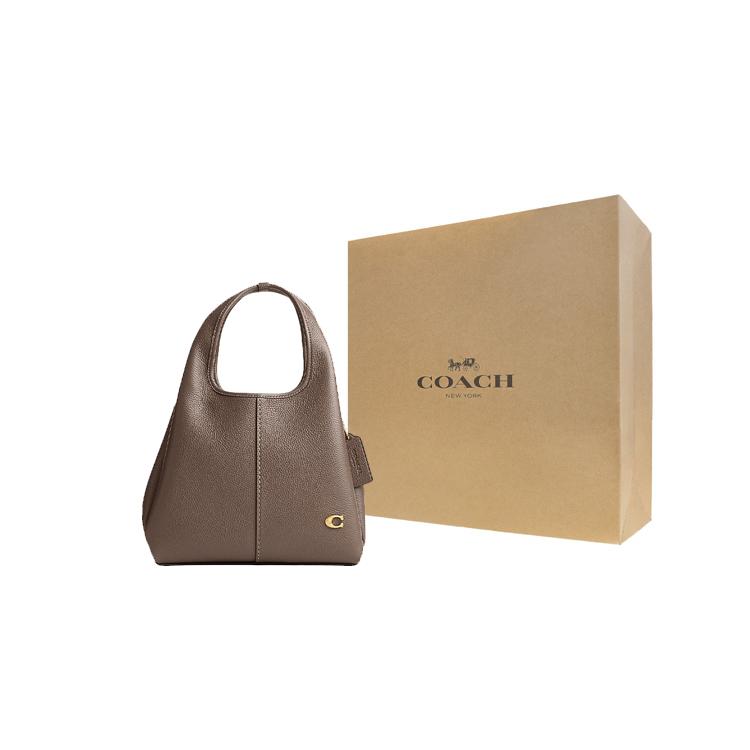 COACH Lana Leather Handbag, Shoulder Bag Medium Women's Taupe CM545-B4CBD