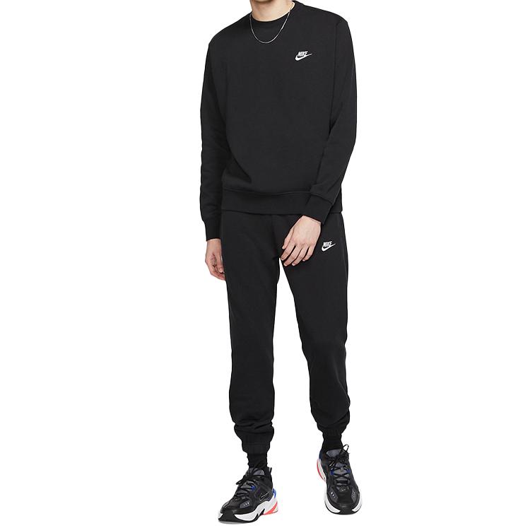Nike Sportswear Club Fleece Crewneck Black/White Men Streetwear BV2662-010