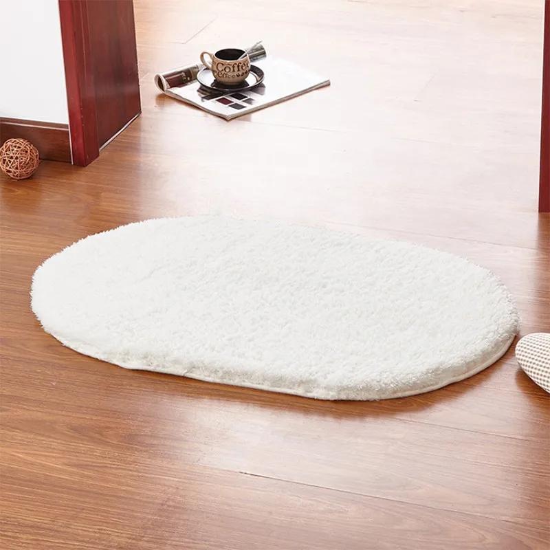 Antislip Badkamermatten Geheugenschuim Badkleed Ellipsvormige Matten Zachte Waterabsorberende Badmatten Toiletvloer Deuropening Kleed Dikke Tapijten