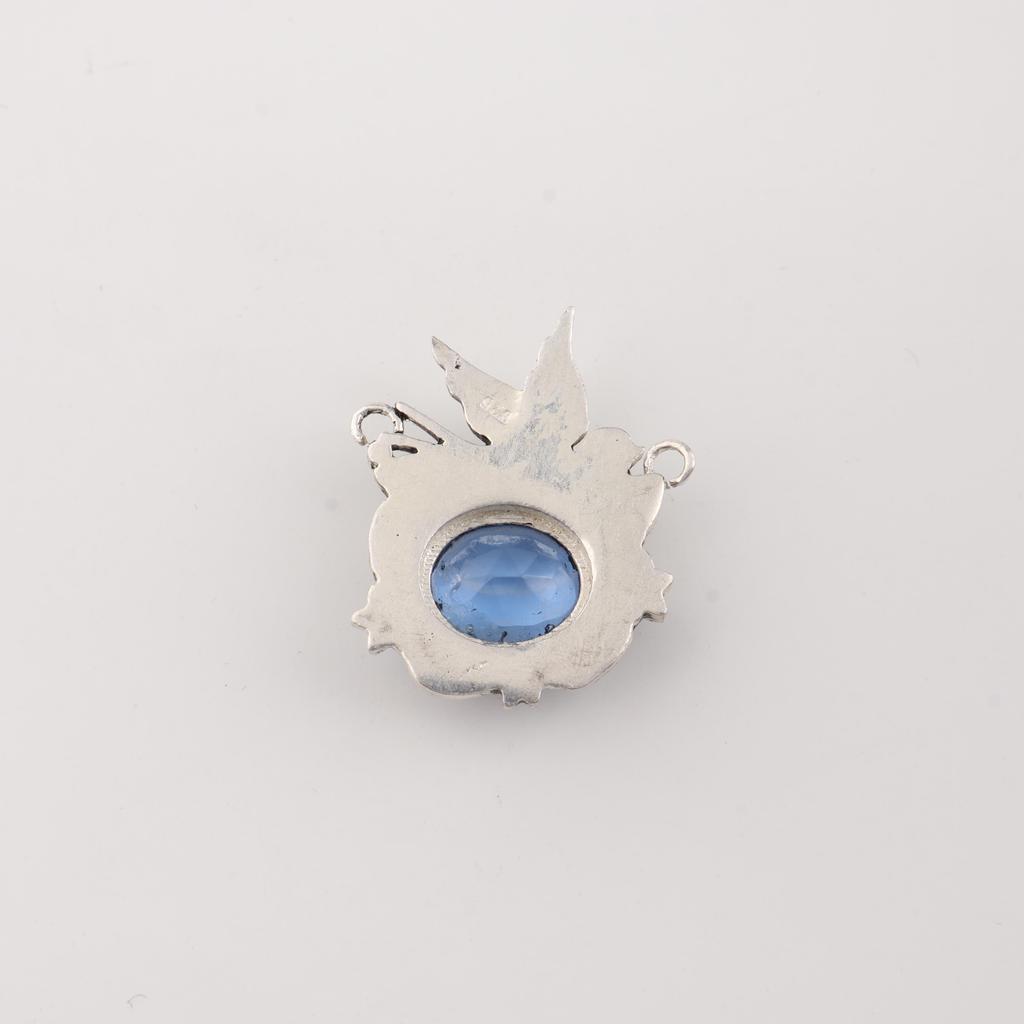 Tanzanite Gemstone 925 Sterling Silver Designer Pendant 0.5" Unique Jewelry For Birthday Gift CP-43-9