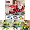 Dinosaur Inertia Car Track Toy With Storage And Deformation For Kids Educational Play