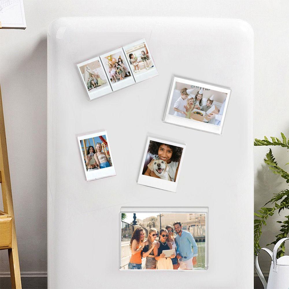 Acryl-Kühlschrank-Magnetrahmen Mini Transparenter Fotorahmen Mehrere Größen DIY Foto-Karten-Display für SQ///WIDE/6 Zoll