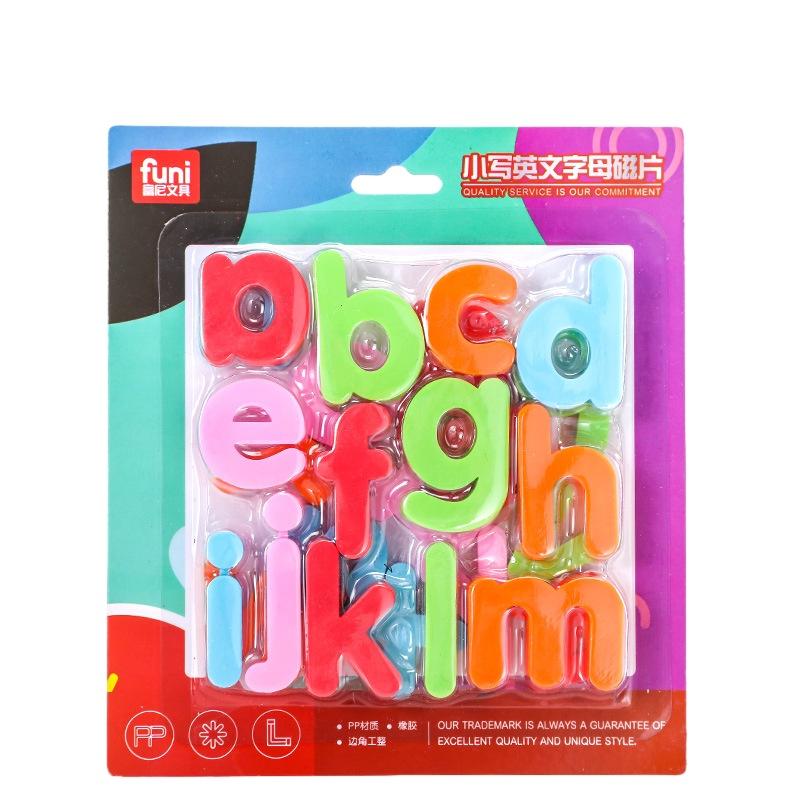 Bunte magnetische Kunststoffbuchstaben für Kleinkinder Klein- und Großbuchstaben Magnete für den Kühlschrank 3-4 cm)