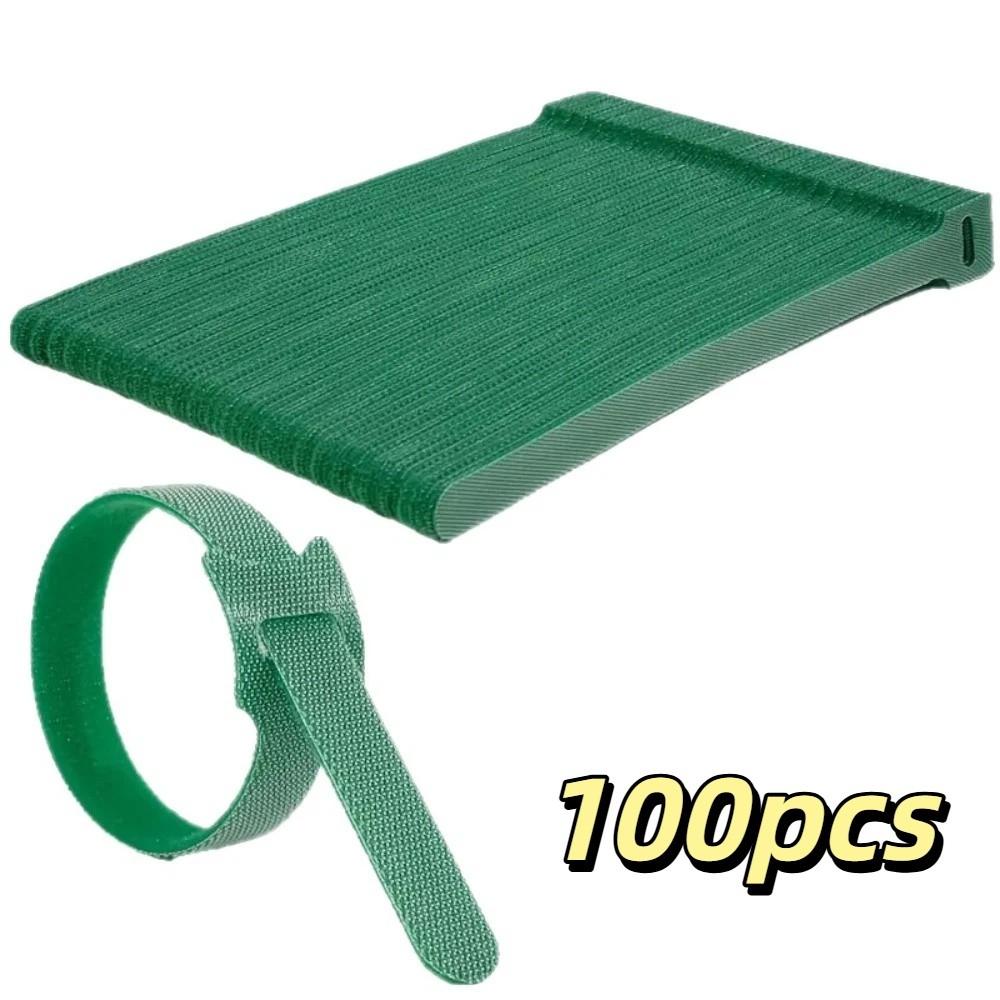 

100pcs New Reusable Nylon Plant Ties Non-Slip Multi-function Plant Support Ties Adjustable Garden Straps Garden Support золотой