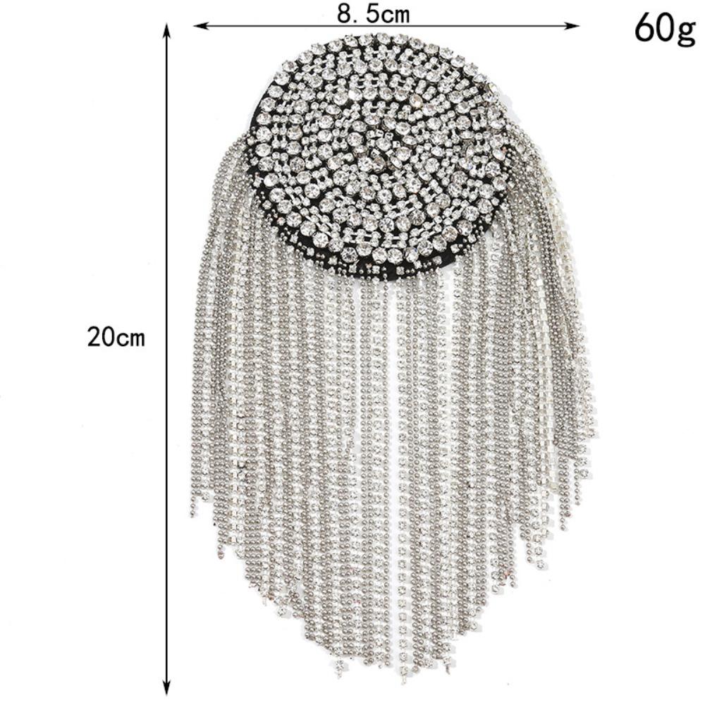 1PC Tassel Chain Shoulder Board Badges Fabrics Fringed Epaulet Decoration For Jacket/ Coat