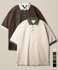 JEMUT [2Pack] Chess Ringer Collar Short Sleeve T-Shirt Kjst2616