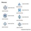 7 Pcs Blue White Metal Dice Solid Metal Polyhedral Dice Set Suitable For Role-Playing Dice PropBoard Game Gift