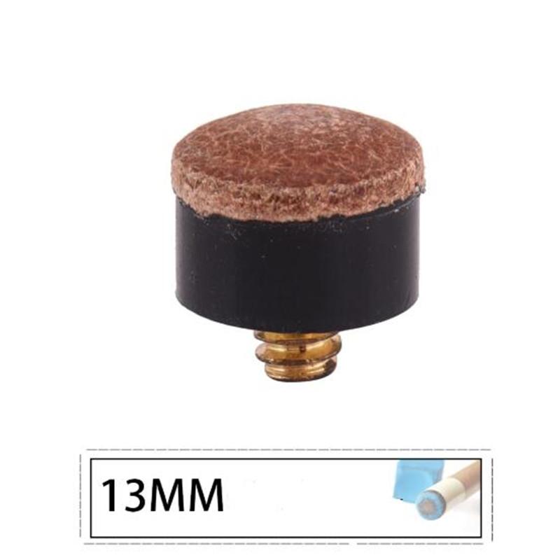 10pcs Billiards Hard Leather Screw-on Pool Cue Tips Billiards Accessory