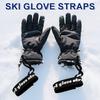 Nylon Wrist Straps Black 10 Inches 2 Pieces Elastic Gloves Accessories For Men Women Winter Sports Skiing Anti Loss Hanging Straps For Gloves Fixing