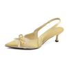 Summer new empty high heels are not tired of feet French bag head single shoes women's summer soft sole fashion pointed shoes children