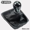 Leather Car Gear Shift Knob Lever Gaitor Boot Cover For Seat Leon III 3 MK3 2012 2013 2014 2015 2016 2017 5/6 Speed Manual