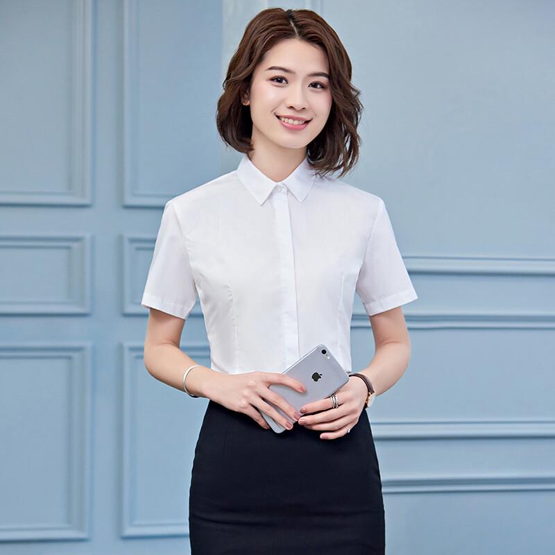 Terman Women s Professional Short-Sleeve Business Shirt 38