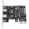 Dual USB PCIE Adapter Card PCIe To 2Port USB3.2 Gen 1 Expansion Adapter 5Gbps High Speed for Desktop PC