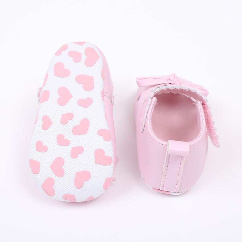 Newborn Infant Baby Girls Crib Shoes Soft Sole Anti-slip  Bowknot Shoes