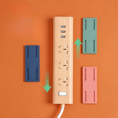 Plug Fixer Wall Sticker Wall Hanging Storage Non-Marking Power Strip Non-Punching Plug-In Board Socket Hanging Wall Paste Type