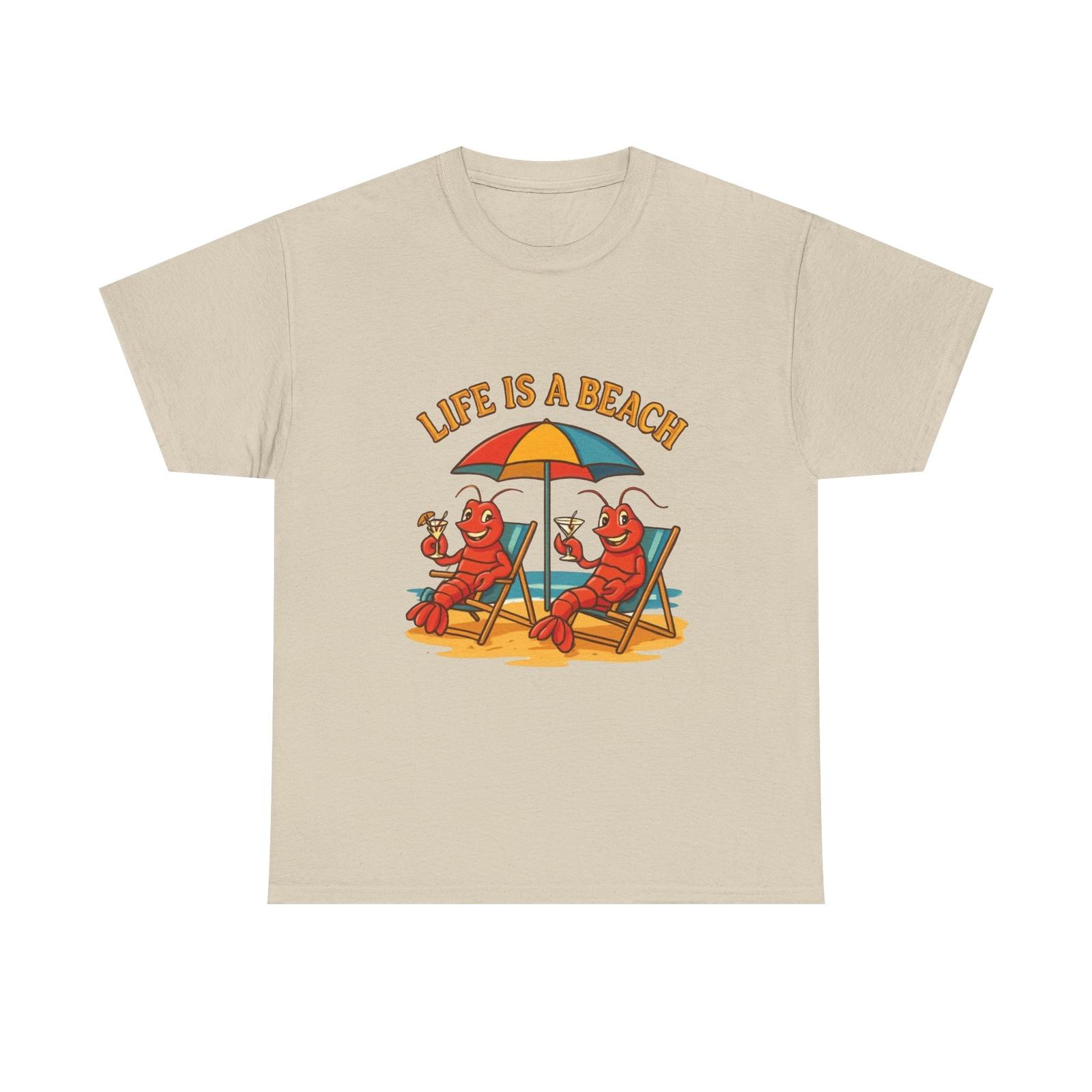 Beach Life Lobster Tee, Coastal Vibe T-Shirt, Summer Casual Shirt Happy Lobsters 2XL