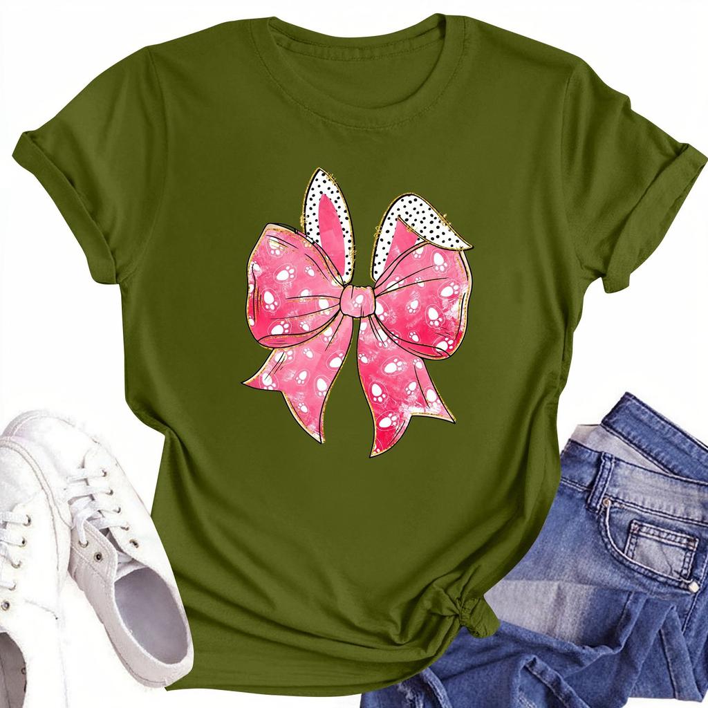 Sommer Kinder Rundhals Oberteil Ostern Kurzarm T-Shirt Oberteil Unterteile