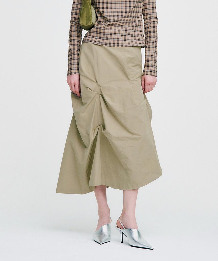 Kimjisu Dozi - Pinched Long Skirt _ Beige