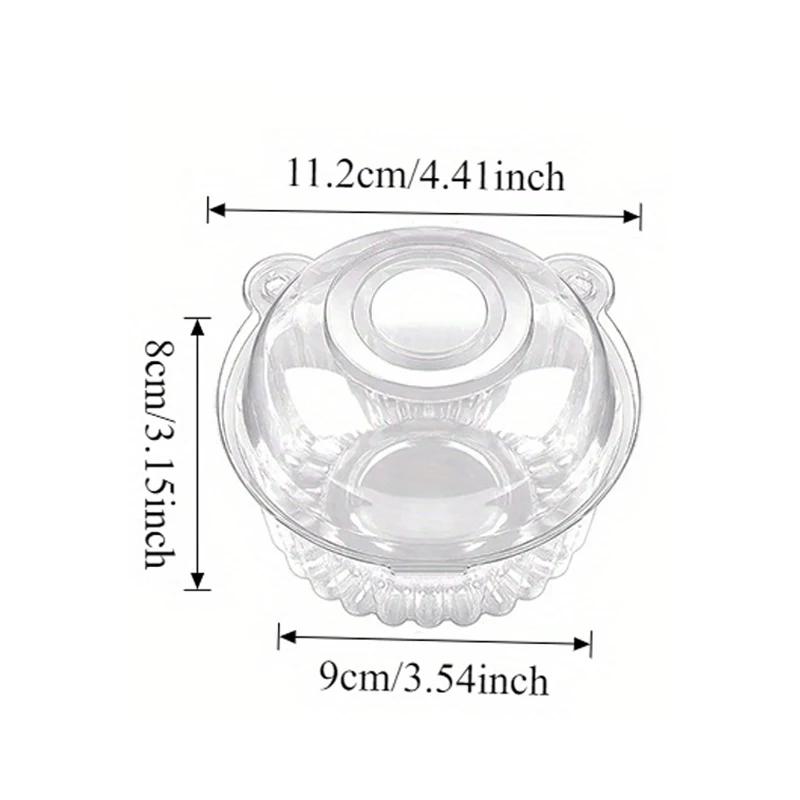 50/100PCS Transparent Cake Box Dessert Cake Sandwich Donut Muffin Disposable Packaging Box Wedding Birthday Party Supplies