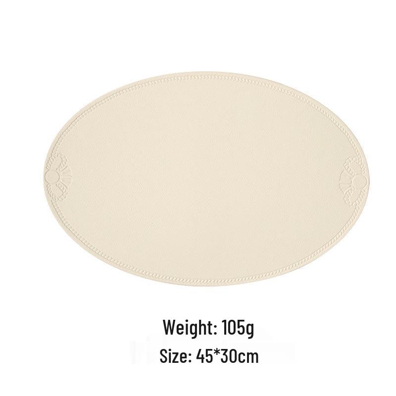 Nordic Retro Faux Leather Placemat: Waterproof, Oil-Proof, Insulated, Anti-Scald Table Mat for Household Use