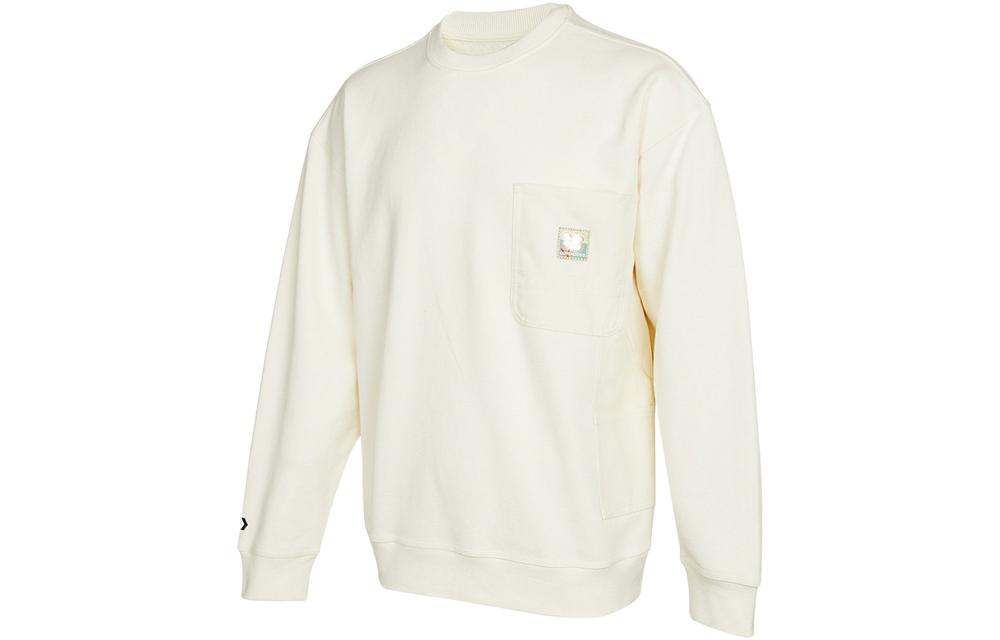 Converse Sweatshirts Men s White Crew Neck Moderate Regular 10024165-A01 L