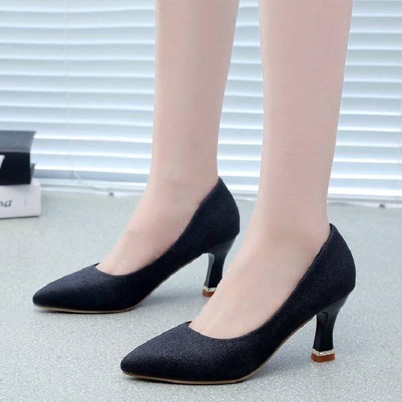  women cute sweet light weight comfort high quality slip on stiletto heel shoes lady golden party heel shoes ab681