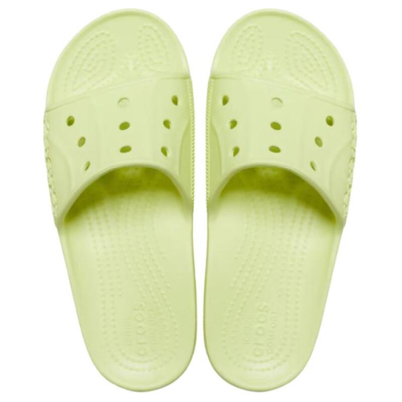 Crocs Baya 2 Lightweight Commuting Outdoor Casual Comfort EVA Anti-Abrasion Slippers Unisex Green