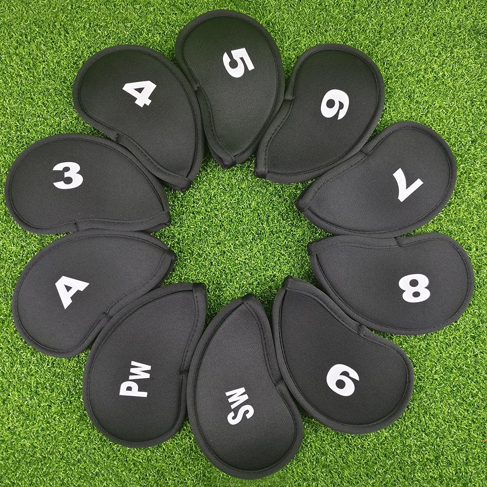 Thickened Golf Iron Covers - Set of 10 Numbered Club Headcovers