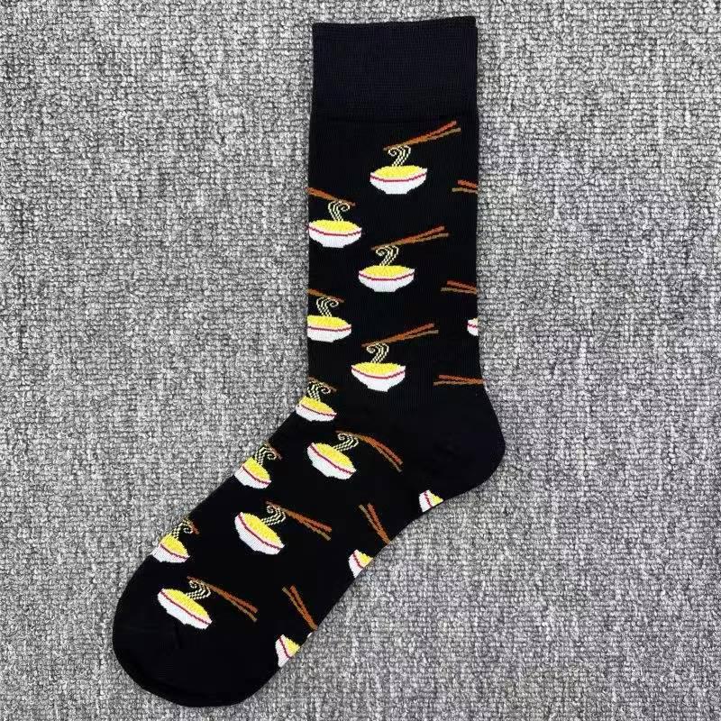 Happy Socks Men's Colorful Cartoon Astronaut Planet Floral Mid-Calf Socks, Large Size - Trendy Swedish Brand.