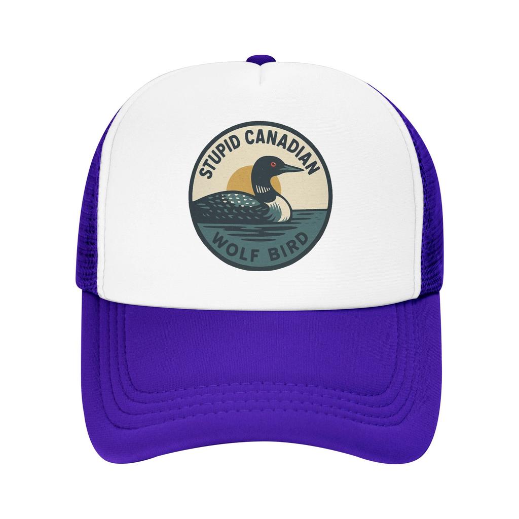 Adult Stupid Canadian Wolf Bird heated rivalry Trucker Caps Outdoor Mesh Baseball Cap Snapback Caps  Hats Sun Hat Fishing Hat