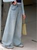 2026 Girls' Spring/Fall Versatile Jeans: Straight & Wide Leg Pants for Middle School Students
