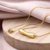 Simple And  Stainless Steel Strip Necklace Fashionable Versatile Bone Joint Pendant Neck Chain Does Not Fade Round Snake Chain