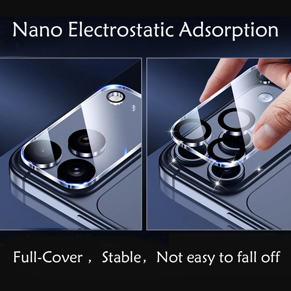 3Pcs Camera Lens Protector For iPhone 17 Pro Max 17 Pro 17 Air 9H HD Lens Protective Glass Camera Chamber Acrylic Transparent