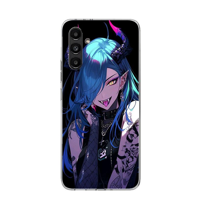 Cartoon Cool Demon Girl Phone Case For Samsung Galaxy A17 A16 A14 A15 A13 A57 A56 A54 A55 A53 A37 A36 A34 A35 A33 A26 A24 A25 A2
