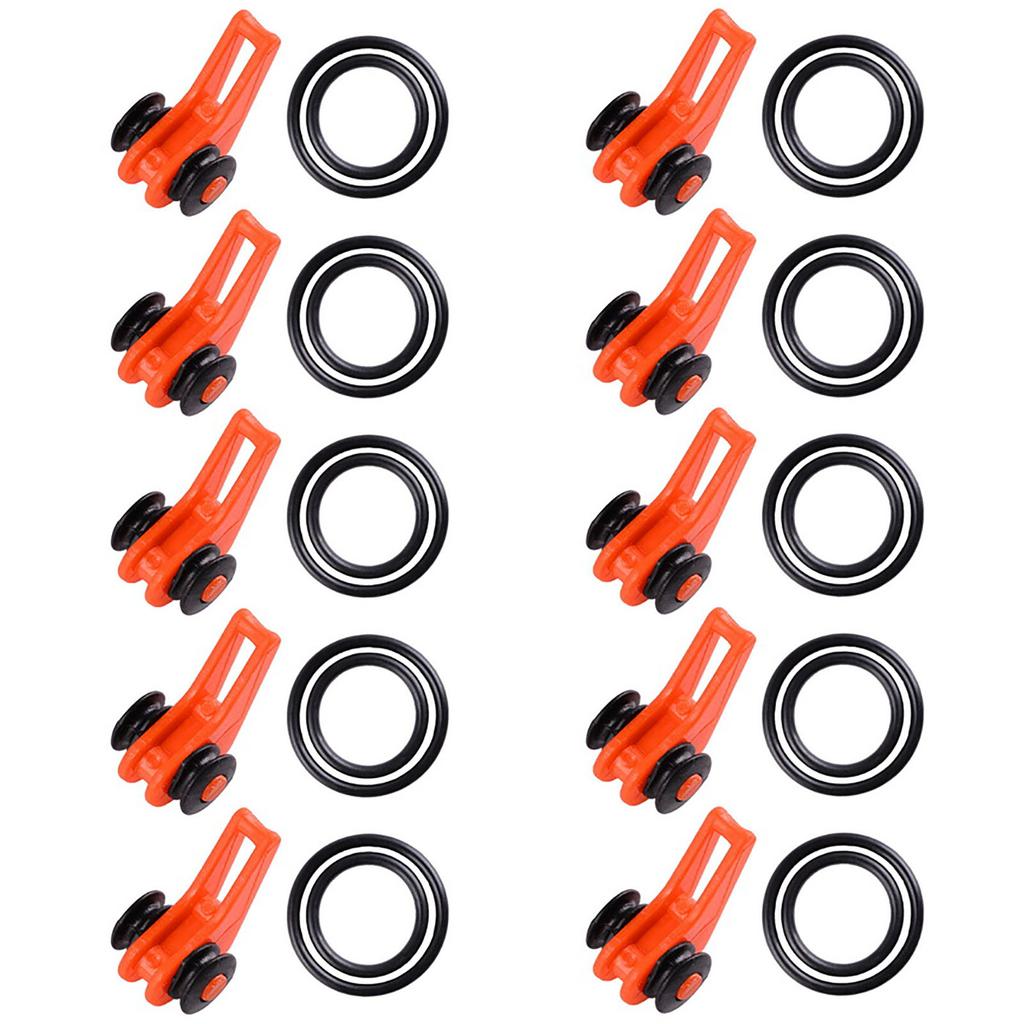 10pcs Lure Fishing Hook Keeper Holders With Rubber Bands Portable Lightweight Fishing Rod Tool Accessories