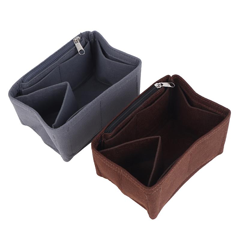 Felt Purse Organizer With Compartments Padded Cosmetic Bag Portable Handbag Removable Organizer Liner Women Suitable For Travel