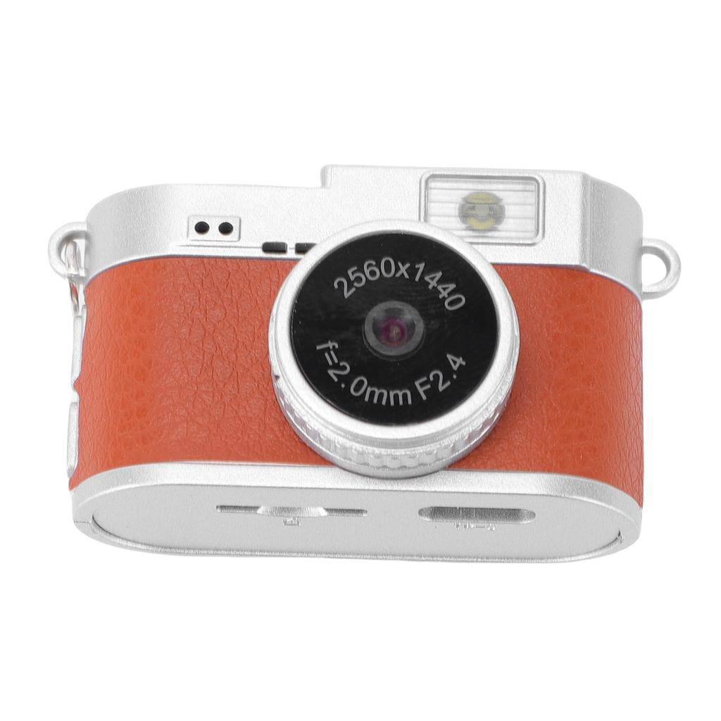 Small Keychain Digital Camera 2K HD Retro Compact Portable Video Recorder Camera for Travel Study Recording