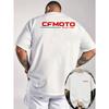 Men'S New Casual Sports Short-Sleeve T-Shirt, Ribbed Round Neck Top, Double-Sided Printing On The Front And Back, Refreshing And Comfortable