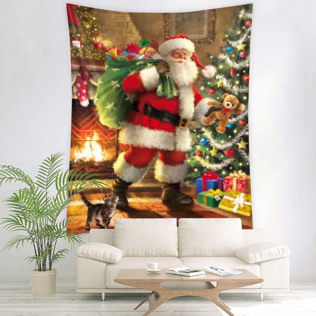 Sfondo di Natale sfondo babbo natale decorazione arazzo sfondo festa di Natale arazzo natale casa