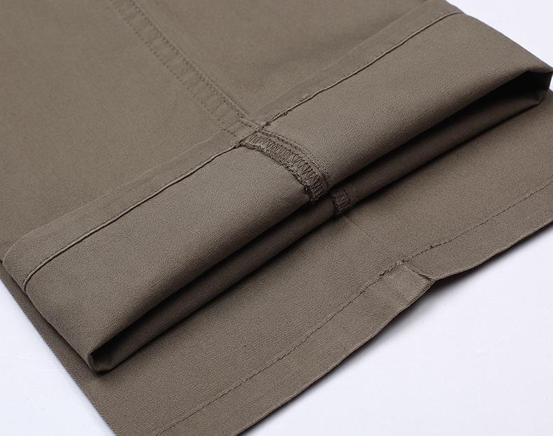 Men's High Waist Double Pleated Cotton Pants - Spring/Summer, Loose Straight Leg, Plus Size