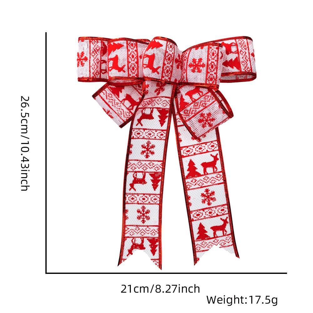 And Vibrant Red White Reindeer Christmas Bow Decoration With Gift Box Perfect For Holiday Festivities