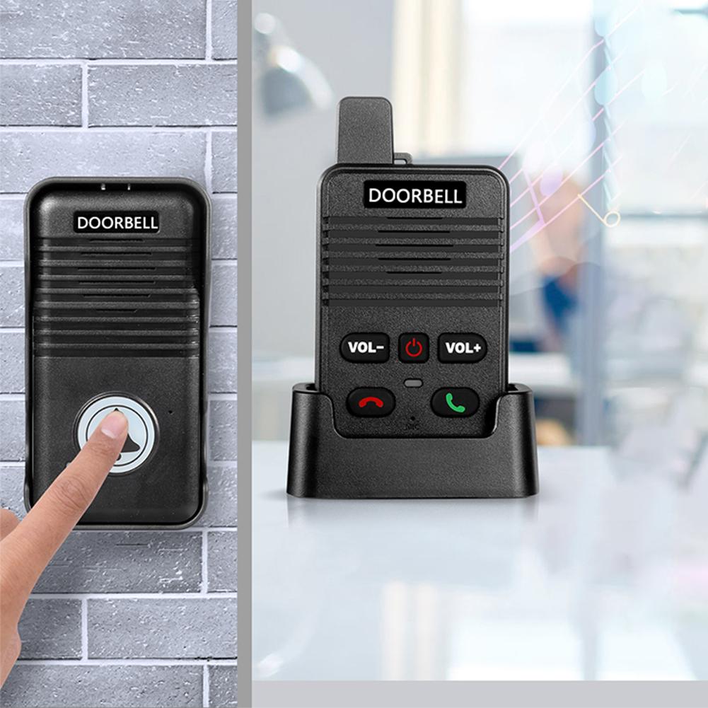 Wireless Voice Duplex Intercom Doorbell 500M House Home Audio with Rechargeable Battery Duplex Door Bell for Factory Office