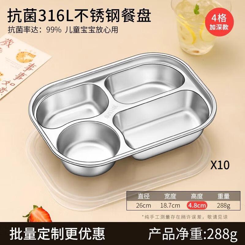 Kids 316 Stainless Steel Divided Dinnerware Set