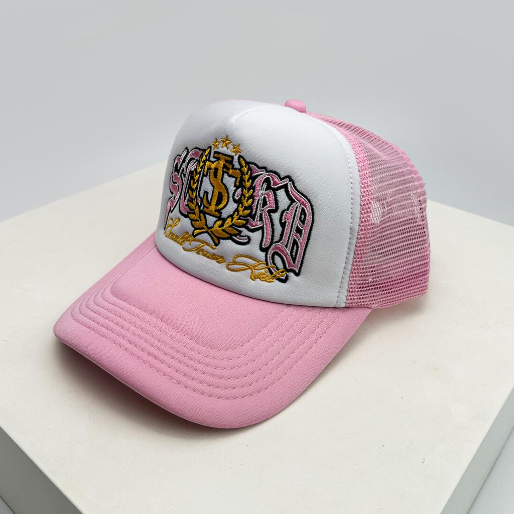 New Unisex Embroidered Badge Letters Baseball Hats Color Block Sunshade Mesh Breathable Trucker Caps Versatile Fashion Personal