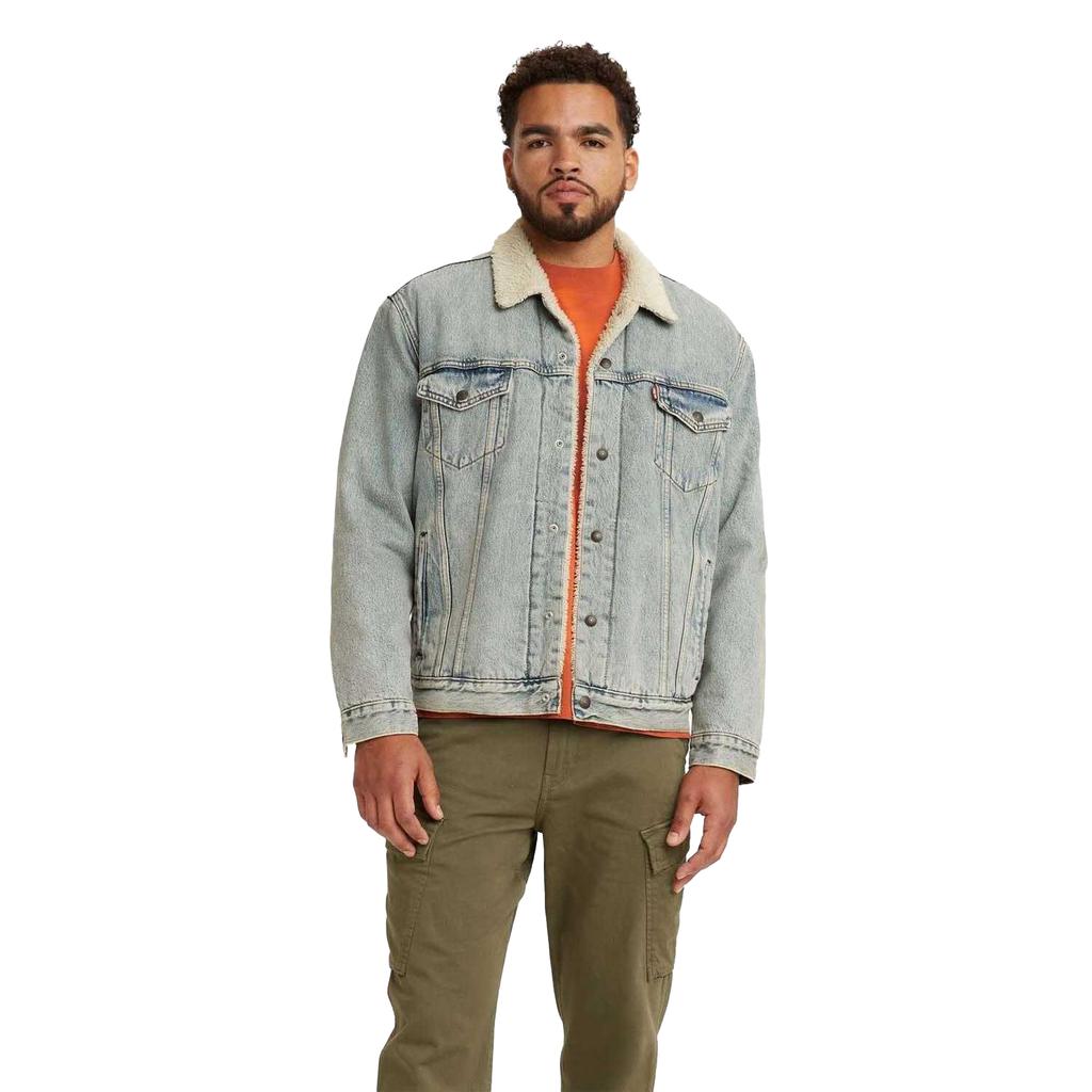 Levis Herren Typ III Sherpa Truckerjacke
