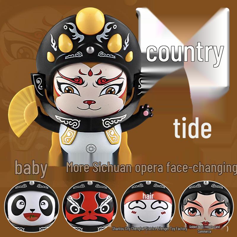 Sichuan Opera Face-Changing Panda Doll - Cultural Figurine Toy for Kids